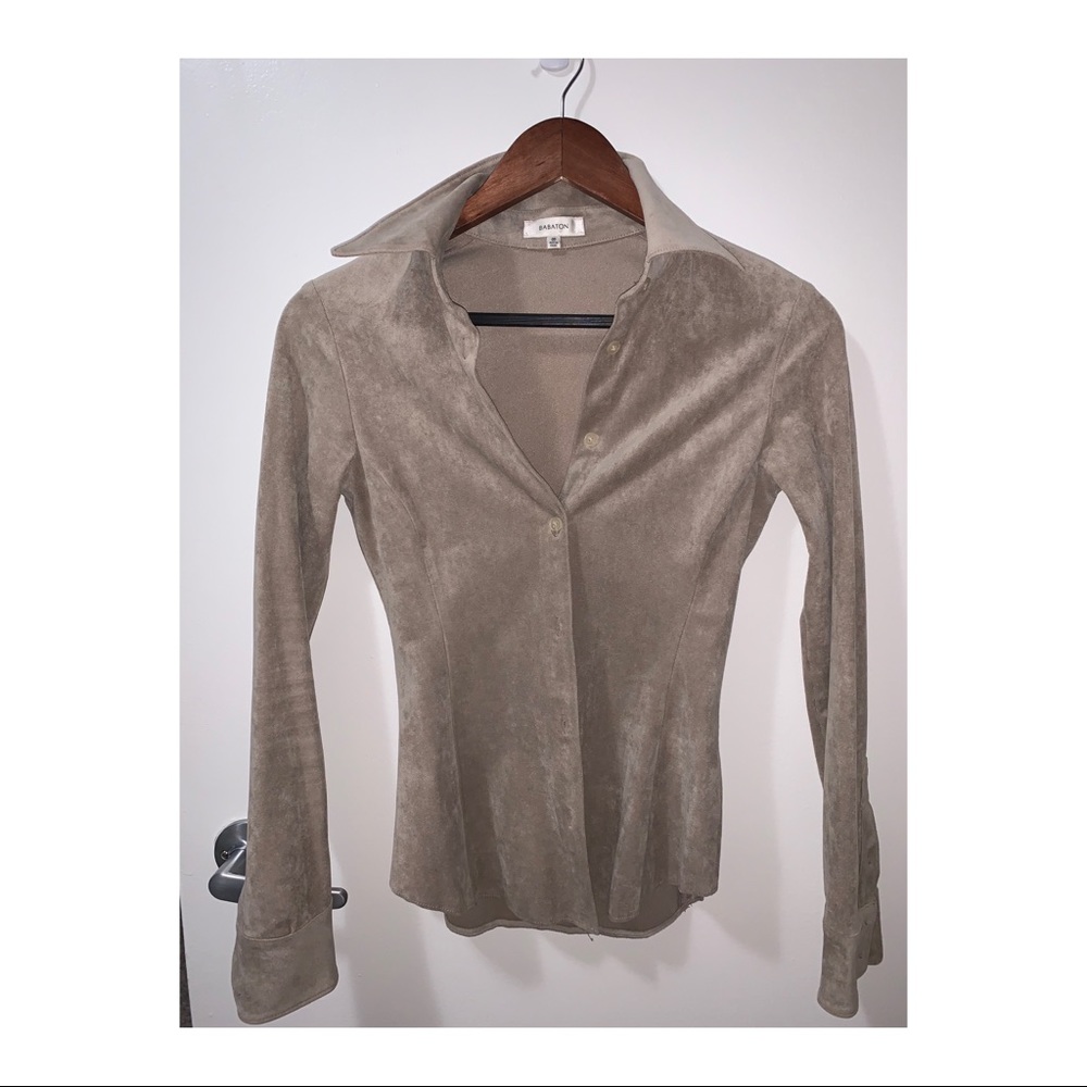 ✨ Babaton Vineet Vegan Suede Blouse